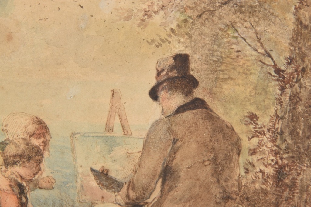 Mari ten Kate: aquarel, kinderen en schilder aan het werk kopen? Bied vanaf 450!