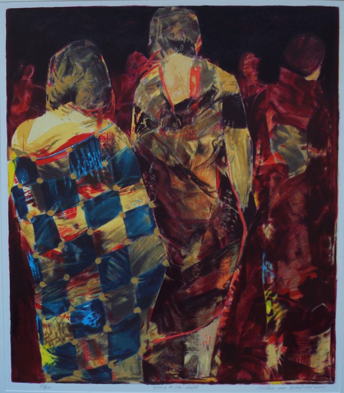 Willem van Scheijndel - gesigneerde zeefdruk - going to the ball verkocht voor € 80!