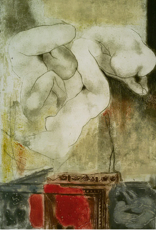 Ru van Rossem - Vergankelijkheid (Pompei), aquatint ets met reliëfdruk kopen? Bied vanaf 100!