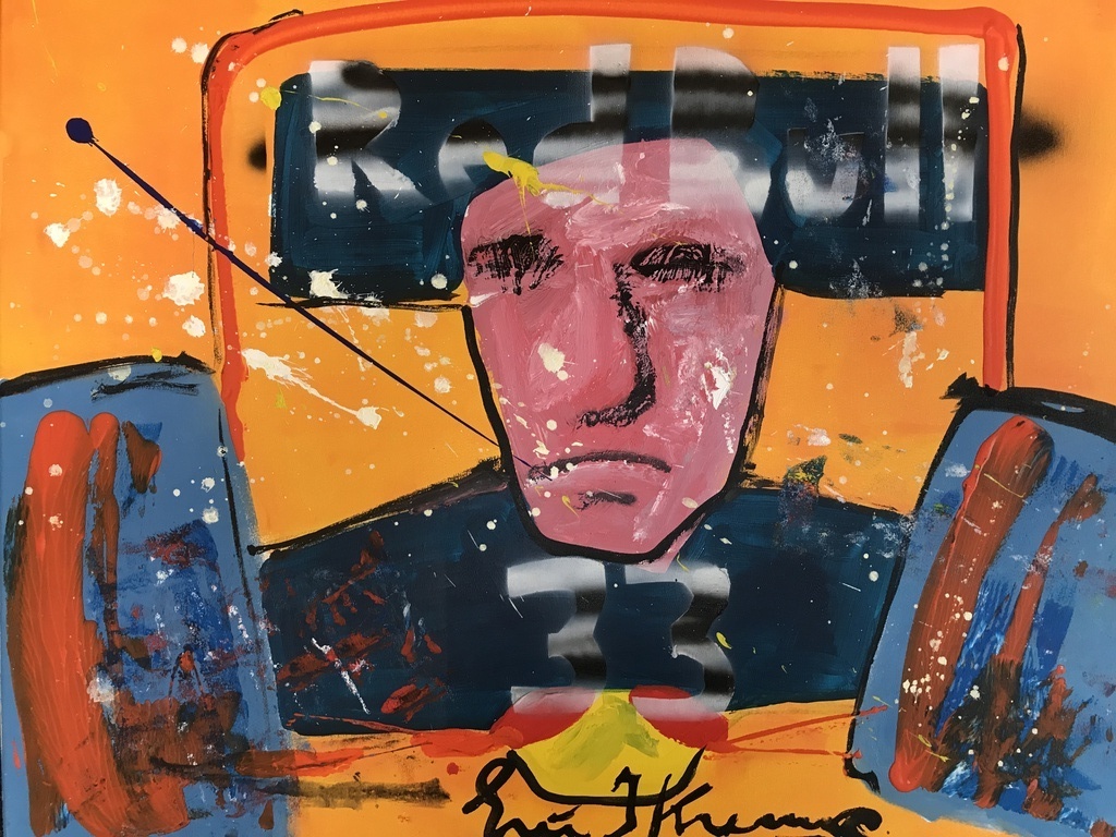 ERIC JAN KREMER ( Koopje ) Max Verstappen-Doek-Gesigneerd ! kopen? Bied vanaf 1!