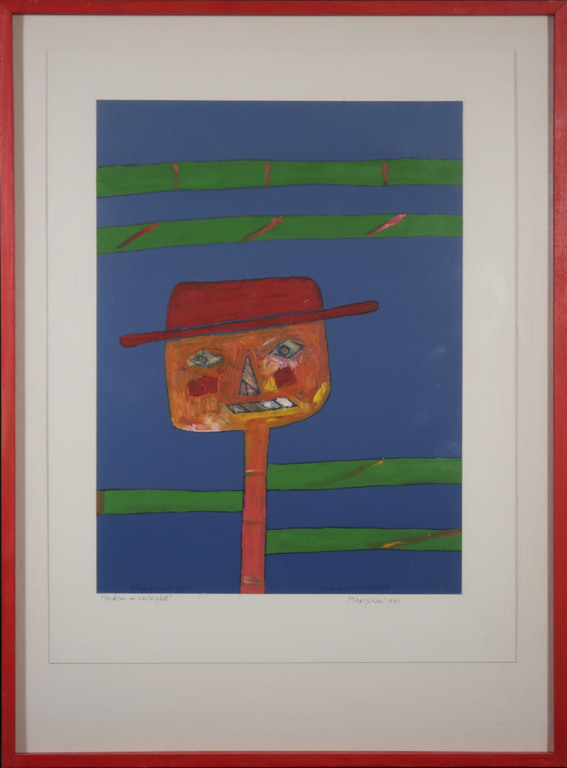 Meertje Kaal: Acryl op karton, Verbeten en vertwijfeld - Ingelijst (Groot) kopen? Bied vanaf 1!