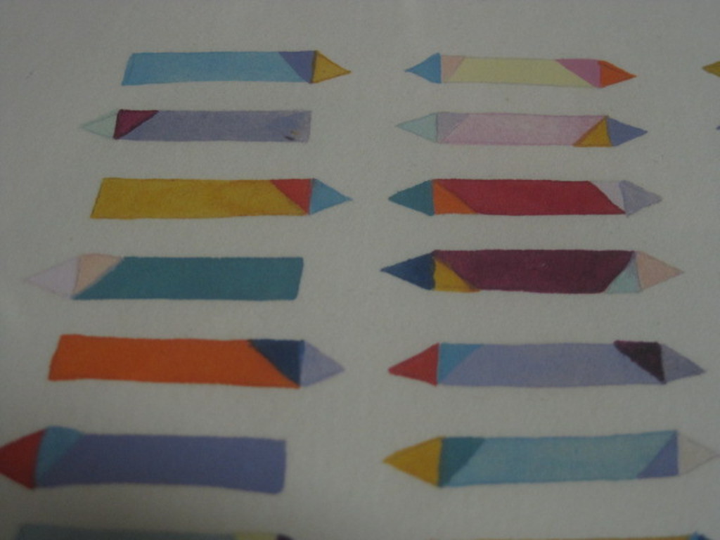 vroeg werk van Helene Briels (1954 -) aquarel "horizontale lijntjes" 1978 kopen? Bied vanaf 1!