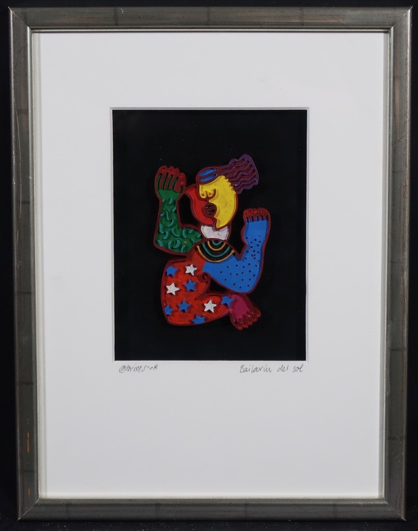 Clemens Briels: Handbeschilderde plaquette, Bailarin del sol - Ingelijst kopen? Bied vanaf 35!