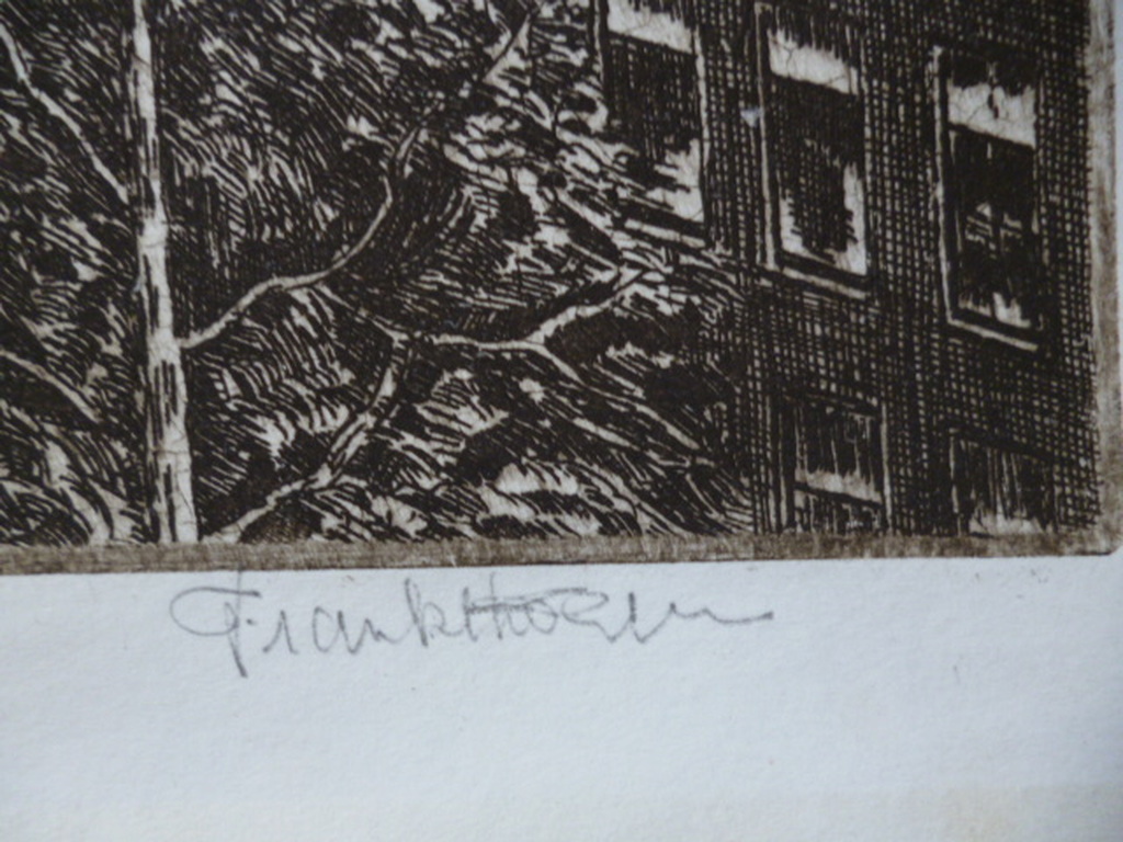 Frans de Groen - ets - Panorama Rotterdam kopen? Bied vanaf 35!