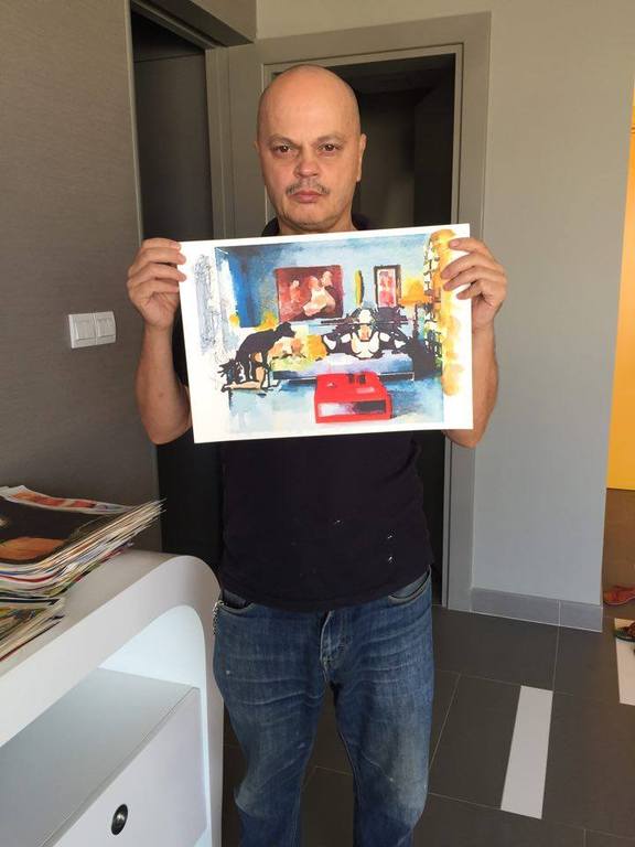 Peter Klashorst - Doggy style - gemengde techniek op papier - gesigneerd - 2015 kopen? Bied vanaf 55!