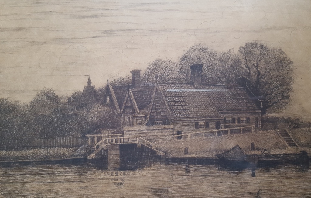 A.J. Grootens - ets van 1897, handgesigneerd kopen? Bied vanaf 1!