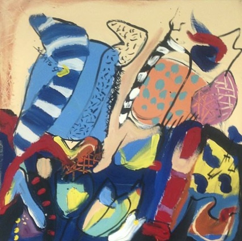 Miriam Slaats, Acryl op doek, " Het levende land " ,  gesigneerd: Slaats '91 kopen? Bied vanaf 350!