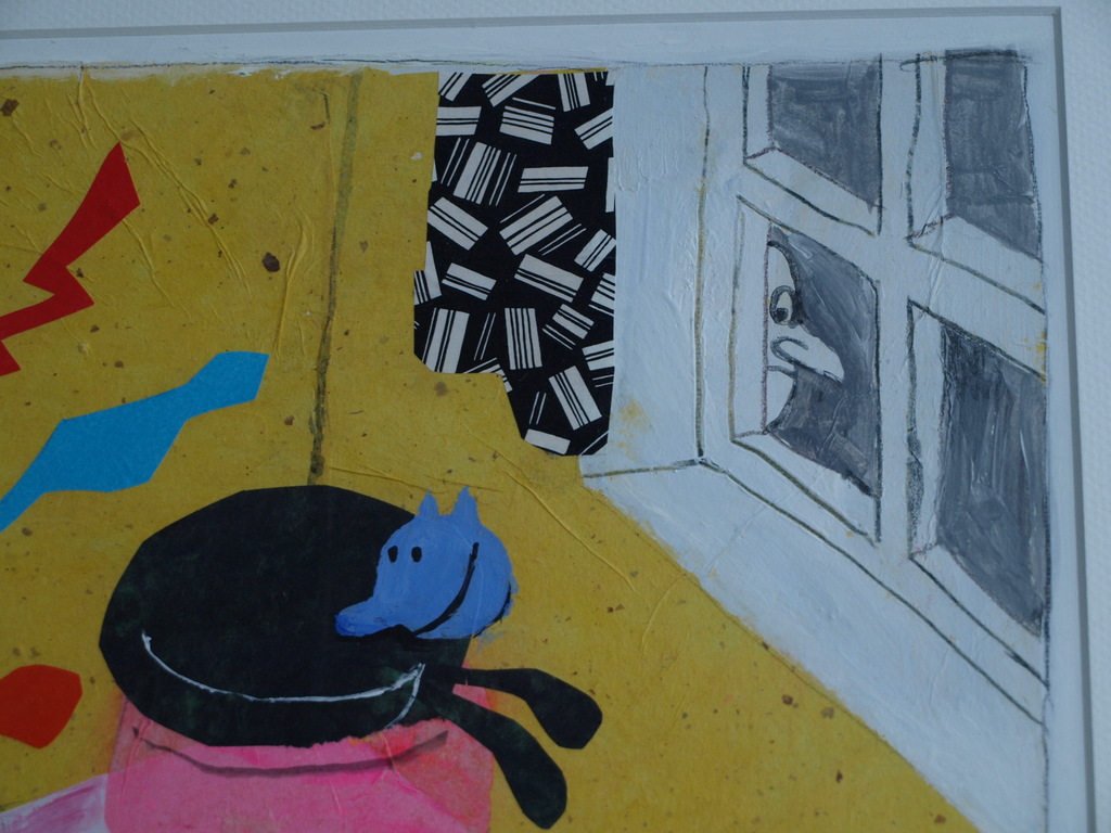 Daan Remmerts de Vries: Acryl en collage , Het leven is raar 9 – Ingelijst -1997 kopen? Bied vanaf 75!