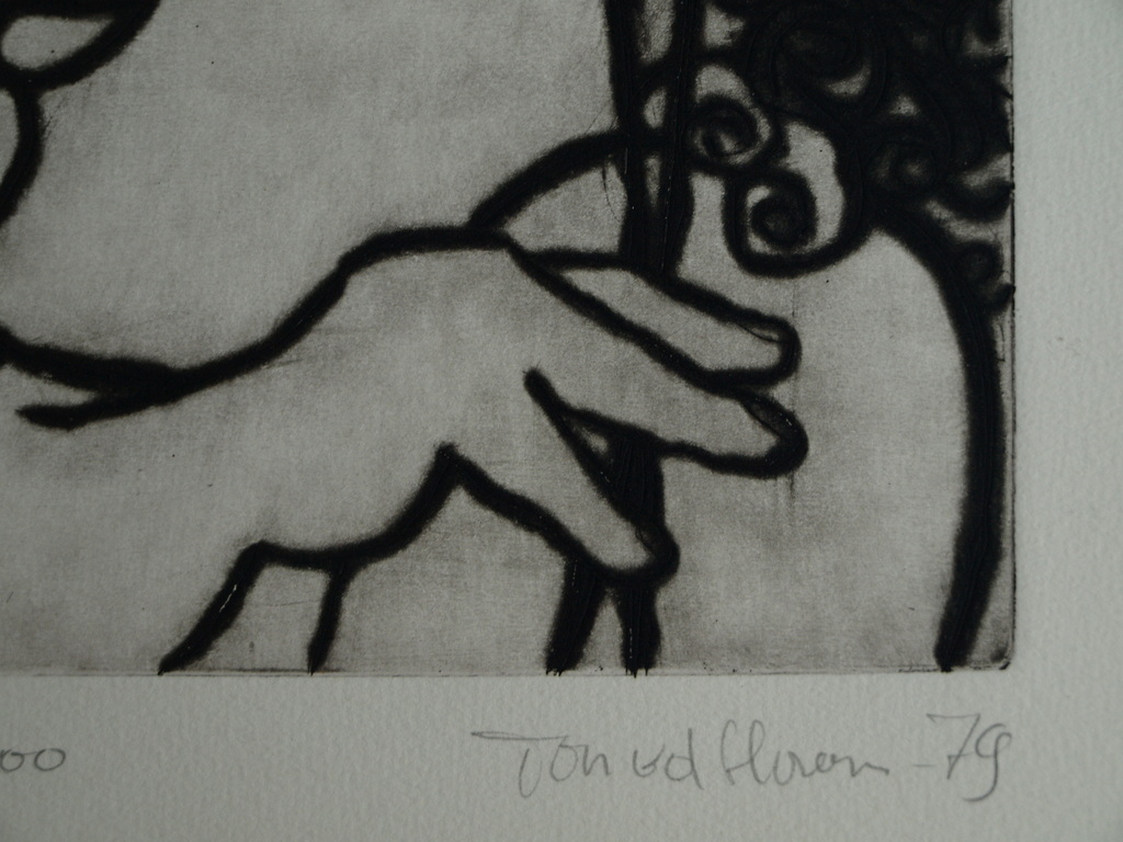 Ton van den Hoven : 2 Kleuren-ets en aquatint , Zonder titel - 1979 kopen? Bied vanaf 15!