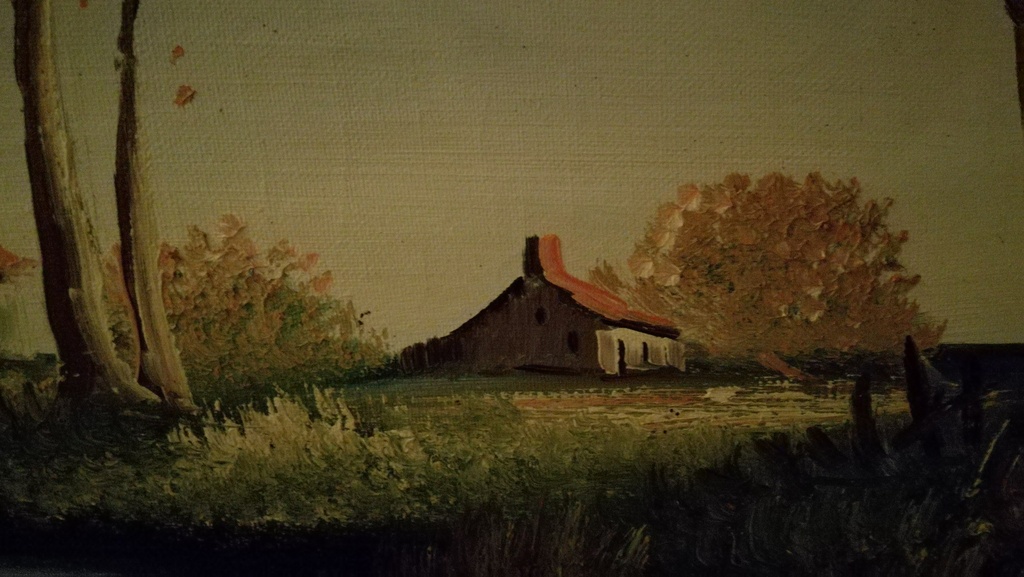 Onbekend kunstenaar, Olieverf op doek, Hoeve landschap kopen? Bied vanaf 1!