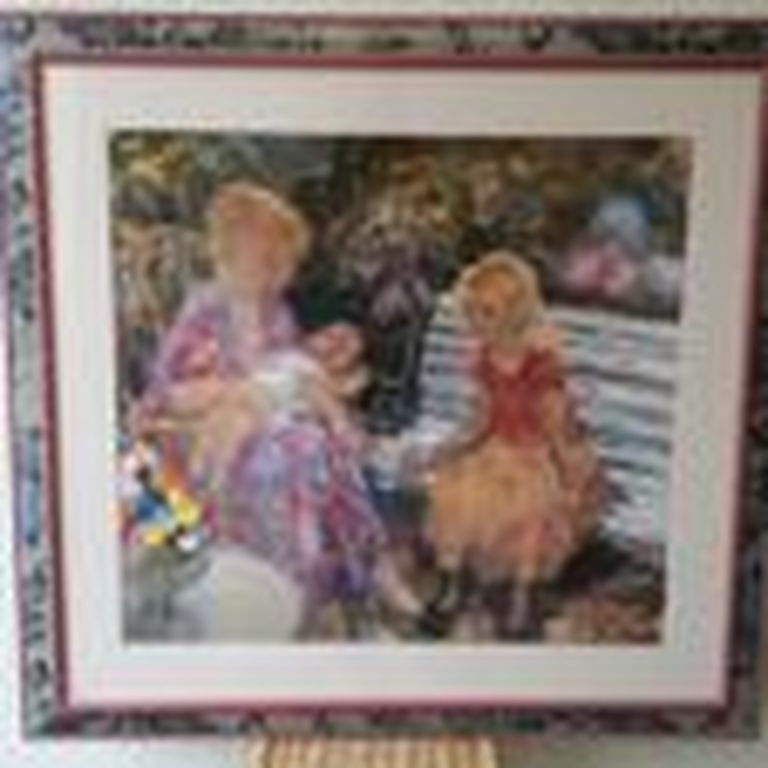 prachtig schilderij - olieverf op papier - onbekend kunstenaar - "kindergeluk" kopen? Bied vanaf 20!