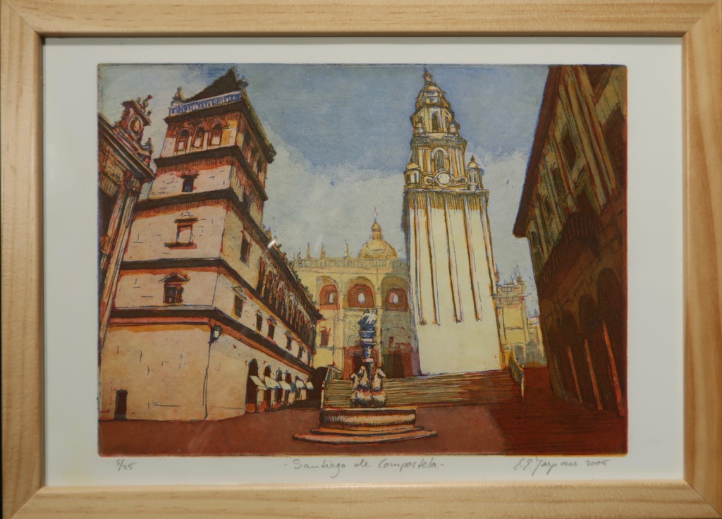 Lot met 2 werken van Eddy Jaspers: Litho, Buba.. - Ingelijst kopen? Bied vanaf 20!