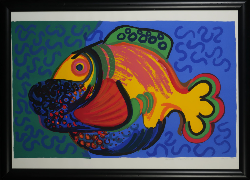 Frank Rosen: Zeefdruk, Zonnevis - Ingelijst (Groot) verkocht voor € 35!