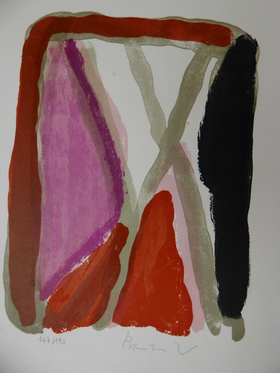 Bram van Velde. Litho No 266 voor prent 190. verkocht voor € 209!