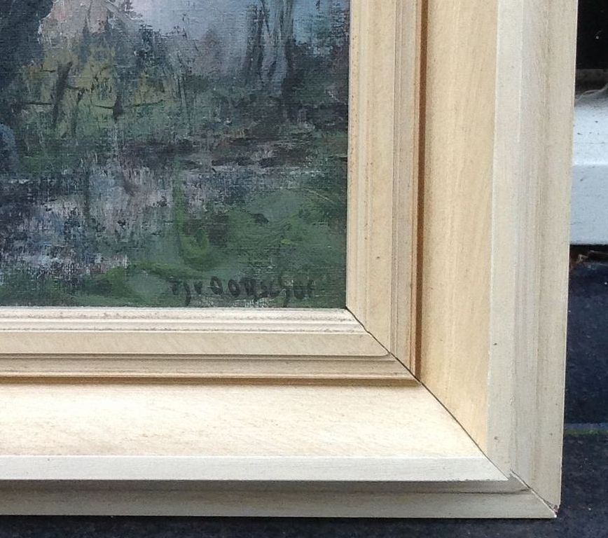 Dorus van Oorschot, olie op doek, bomen in landschap kopen? Bied vanaf 75!