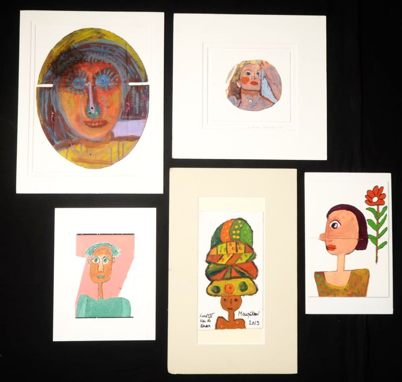 Lot met 5x olieverf en collage van Meertje Kaal kopen? Bied vanaf 1!