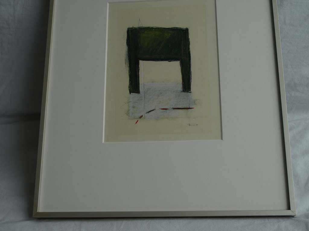 Jet Rotmans : Pastelkrijt – Zonder titel – gesigneerd – Ingelijst - 1988 kopen? Bied vanaf 40!