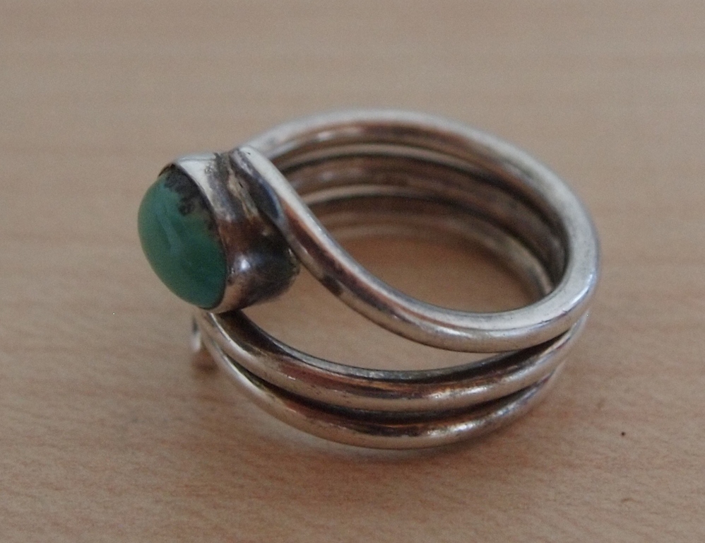 Zilveren ring met Turkooise steen   kopen? Bied vanaf 1!