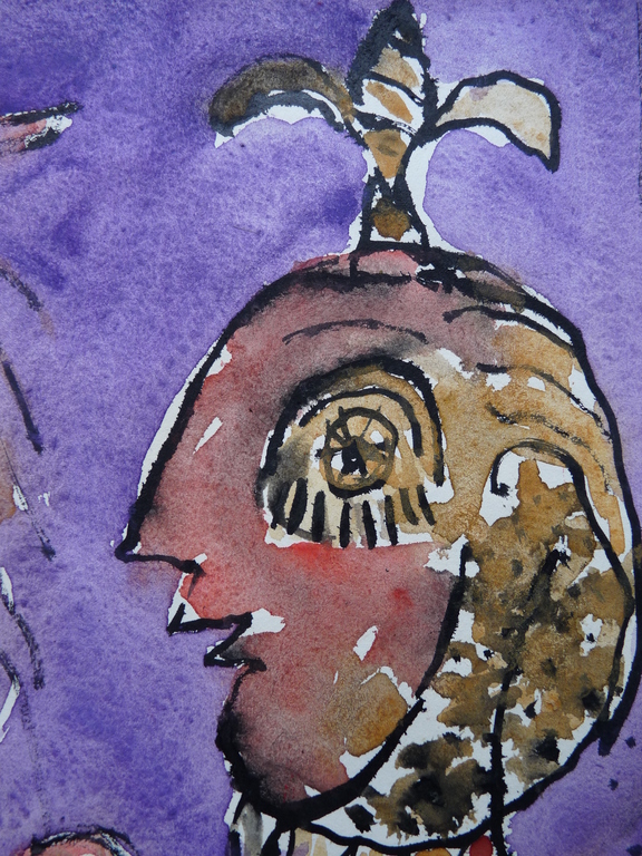 Carl-Henning Pedersen (1913 - 2007) - gesigneerde aquarel - 1952 kopen? Bied vanaf 2000!