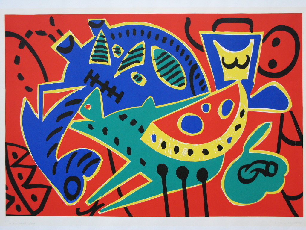 YOLANDE BROUWERS - modern werk uit 1990 - GESIGNEERD en mooi INGELIJST. verkocht voor € 50!