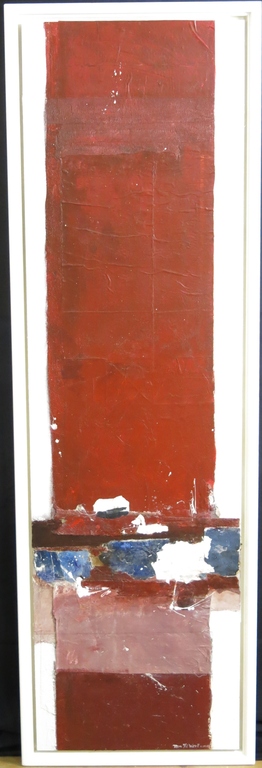 Ron van de Werf: Olieverf op paneel, Zonder Titel -Ingelijst (bijzonder formaat) kopen? Bied vanaf 150!