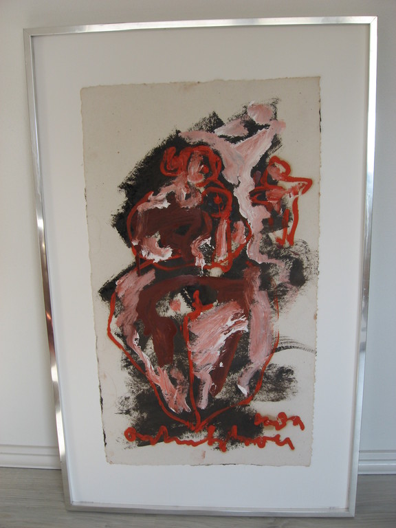 Anton Heyboer: Gouache, 'Moeder en Kind', 1989 kopen? Bied vanaf 299!