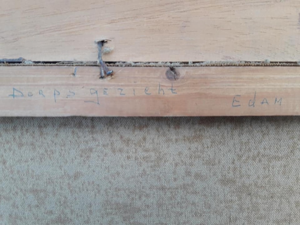 Jan Kelderman, ( 1914 - 1990) Dorpsgezicht Edam. kopen? Bied vanaf 50!