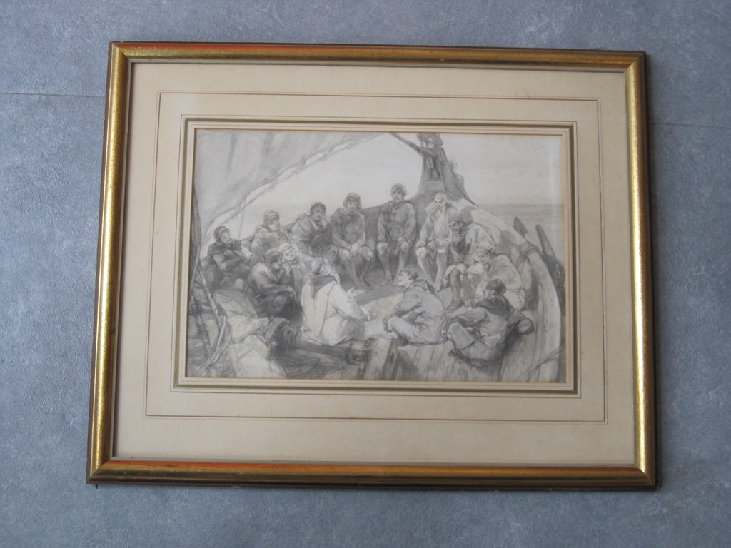 Ch.Rochussen 1814-1894 tekening bijbels tafereel ca. 1860 kopen? Bied vanaf 25!