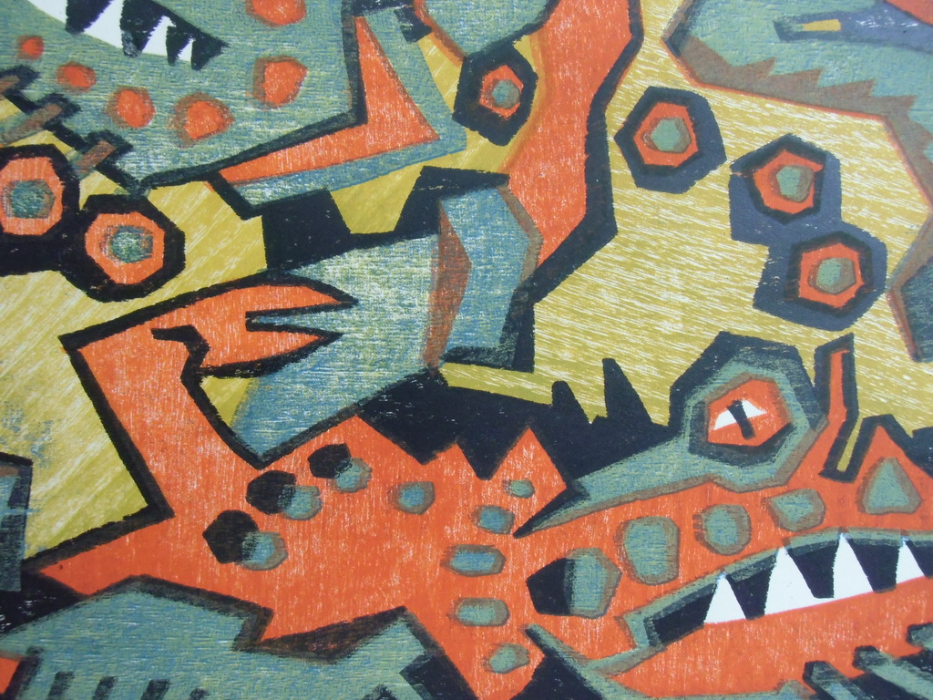 ZEETOVENAARS  //  KLEURENHOUTSNEDE VAN COR DE WOLFF verkocht voor € 40!