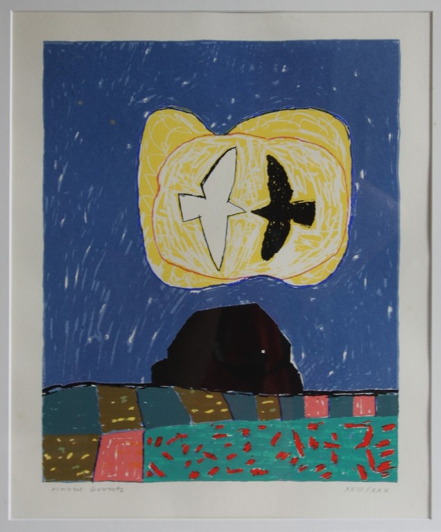 Harrie Gerritz, zeefdruk, Z.T.  verkocht voor € 120!