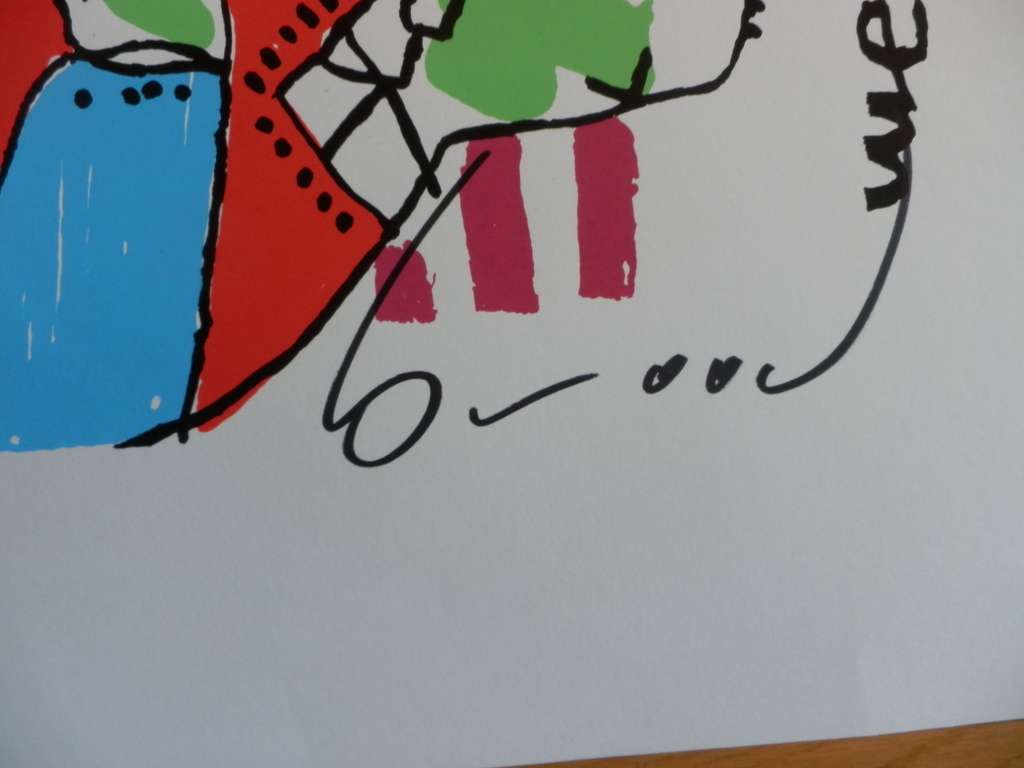 HERMAN BROOD Grote(80x60cm)Zeefdruk  HANDGESIGNEERD, WE,RE A TEAM! kopen? Bied vanaf 110!