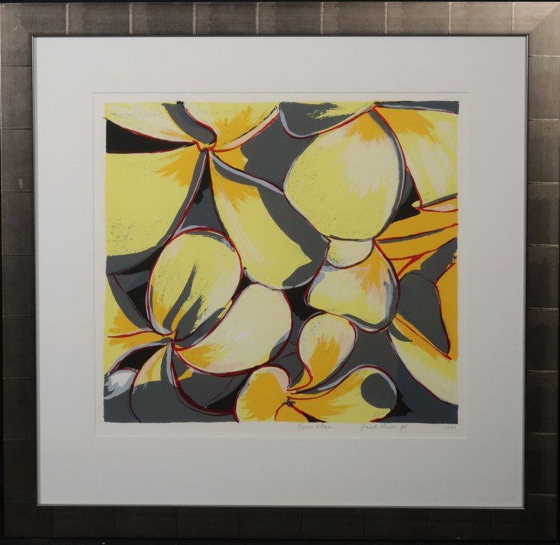 Frank Rosen: Zeefdruk, Boom bloem - Ingelijst verkocht voor € 40!