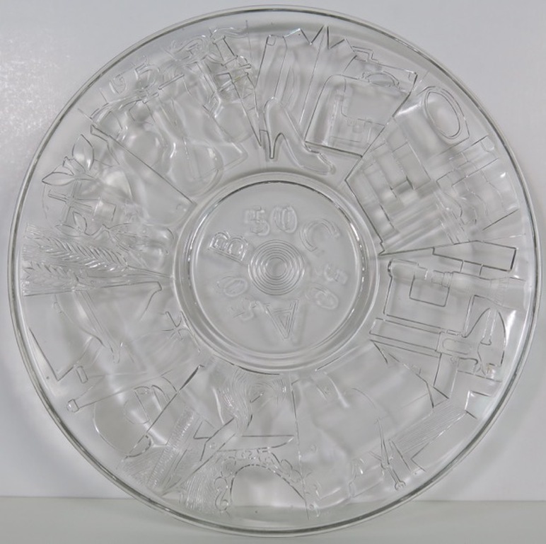 G.J. Thomassen voor Leerdam: Glas, ABC-jubileum bord kopen? Bied vanaf 1!