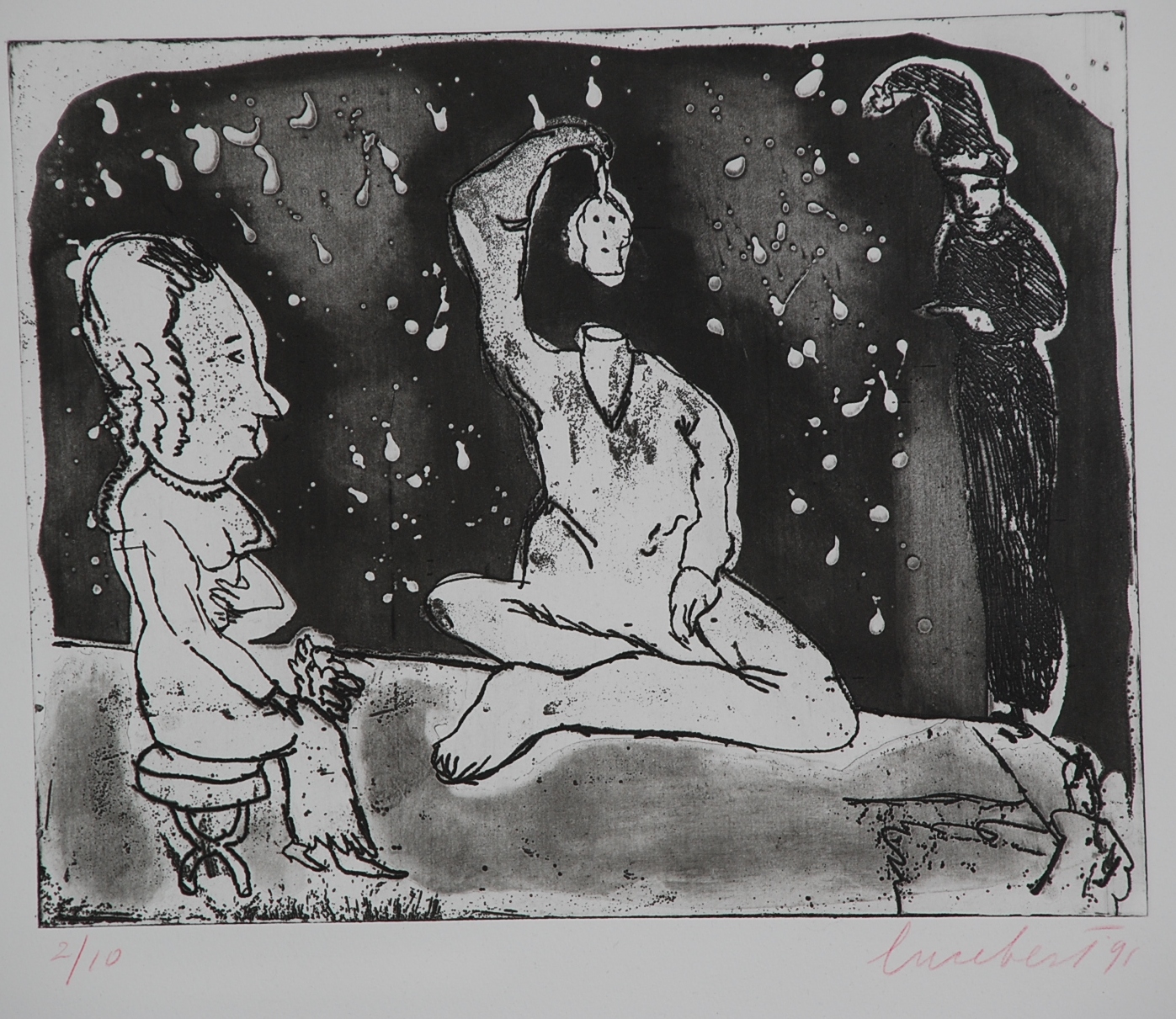 Lucebert: Mooie ets. Kleine oplage. Man zonder/met hoofd kopen? Bied vanaf 175!