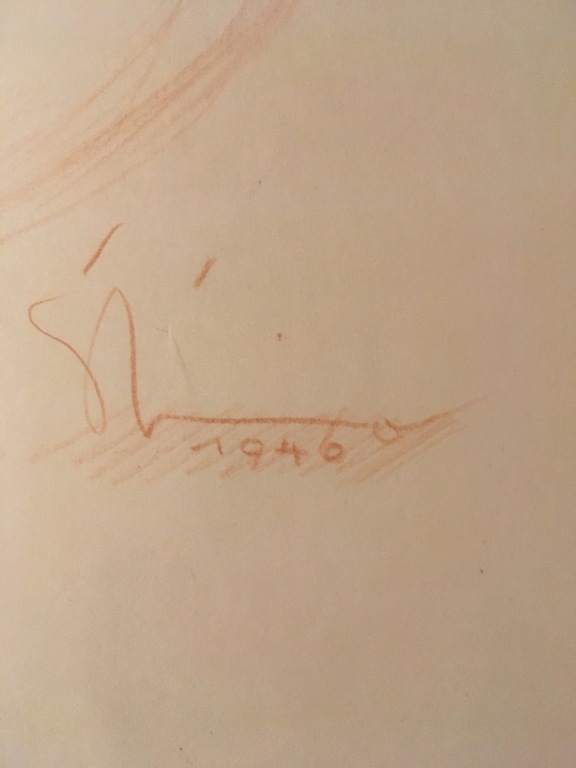 Onbekende Kunstenaar - Portret 1946 gesigneerd. kopen? Bied vanaf 1!