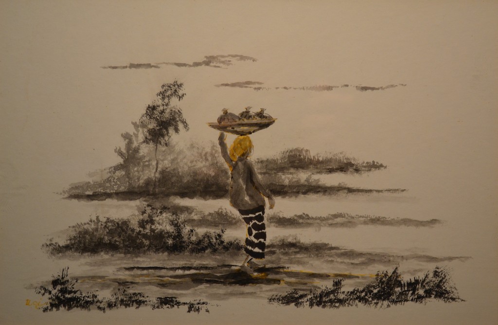 Onbekende kunstenaar: twee fraaie aquarellen - Indonesie - gesigneerd. kopen? Bied vanaf 1!