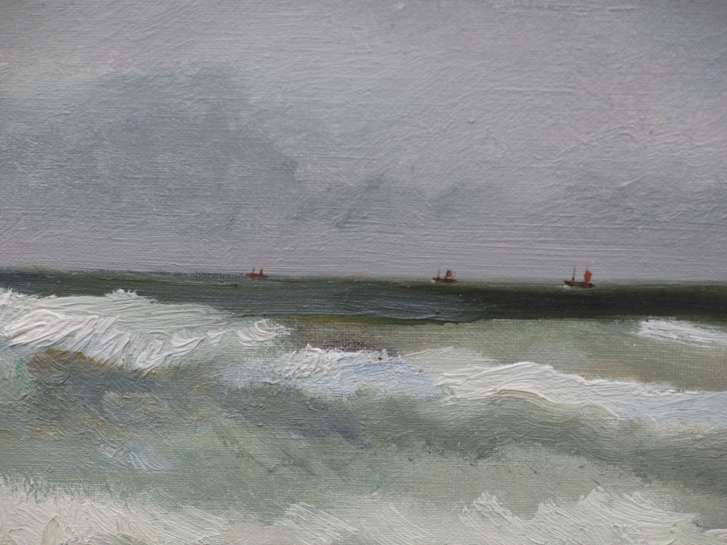 Han Krug, Wolken boven zee, Olieverf op doek kopen? Bied vanaf 85!