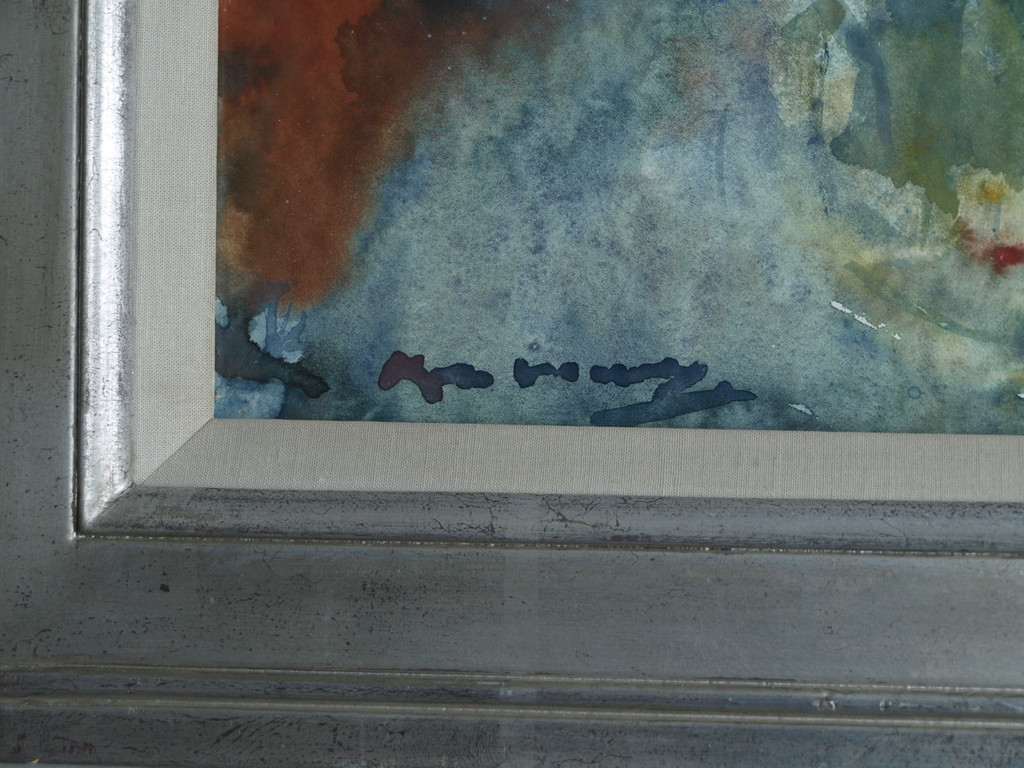 Kees Verwey : Aquarel , Bloemen in gele kan - gesigneerd & ingelijst – 1980 kopen? Bied vanaf 1000!