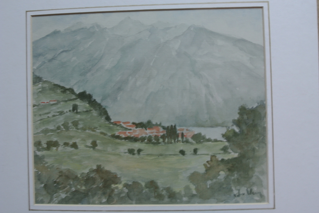 JAAP van VEEN. Aquarel. Rustiek Berglandschap. Gesigneerd. kopen? Bied vanaf 1!