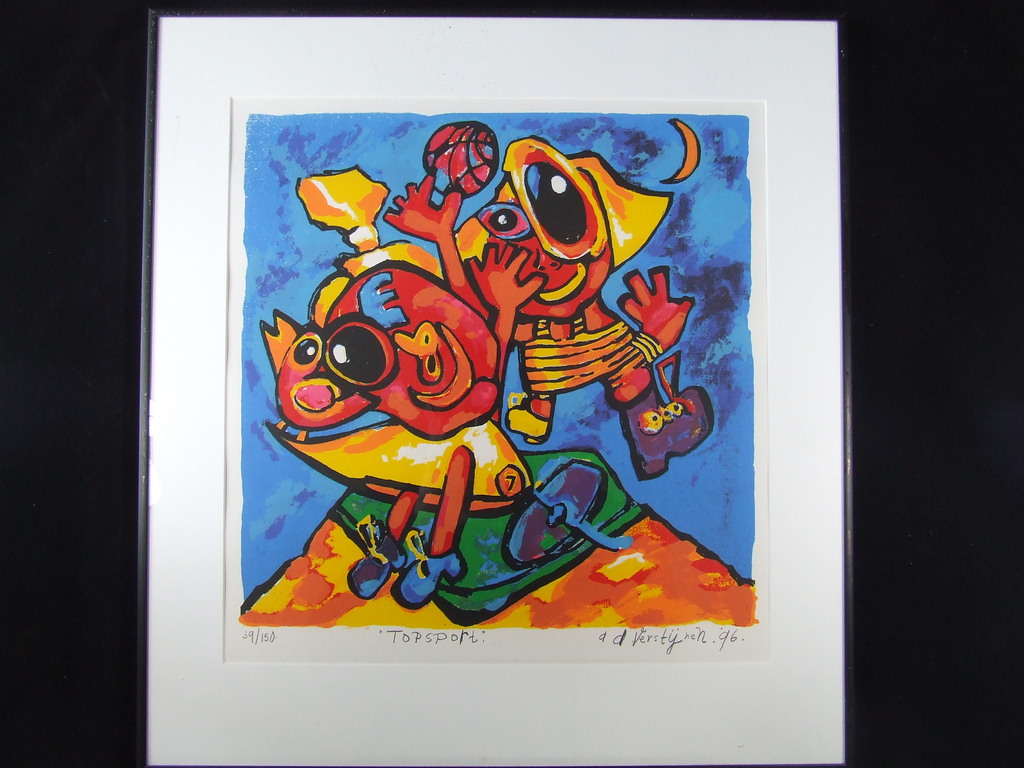 Ad Verstijnen - Ad Verstijnen, Zeefdruk, Topsport, 1996 verkocht voor € 75!