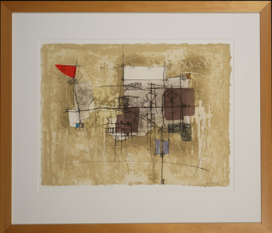 Bernard Remusat: Carborundum, Sexta - Ingelijst verkocht voor € 70!