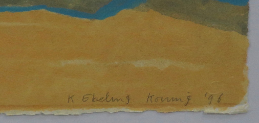 Koen Ebeling Koning: Litho, Twee figuren - Ingelijst kopen? Bied vanaf 35!