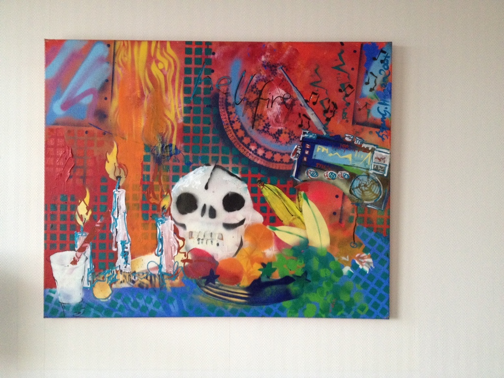 Espen Greger Hagen, acryl op linnen, Hellfire kopen? Bied vanaf 750!