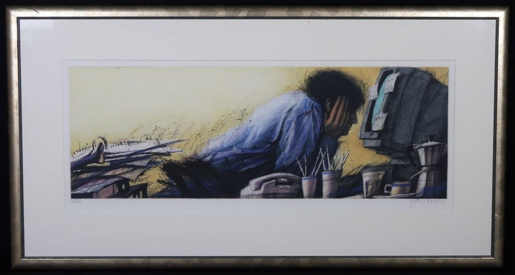 Peter Wever: Ets, Computergrafik - Ingelijst kopen? Bied vanaf 35!