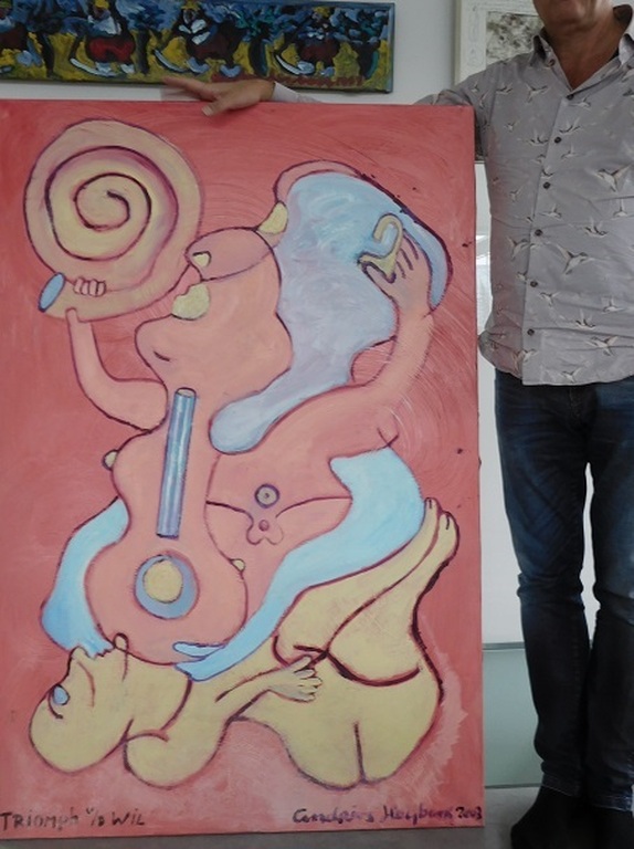 Andries Heyboer, Olieverf op doek, 150 x 100 cm,  kopen? Bied vanaf 100!