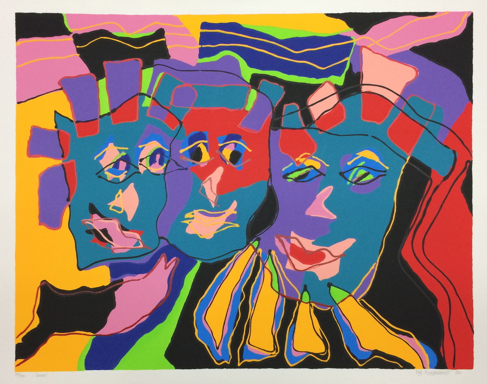 Marianne Naerebout, zeefdruk , titel verkocht voor € 65!