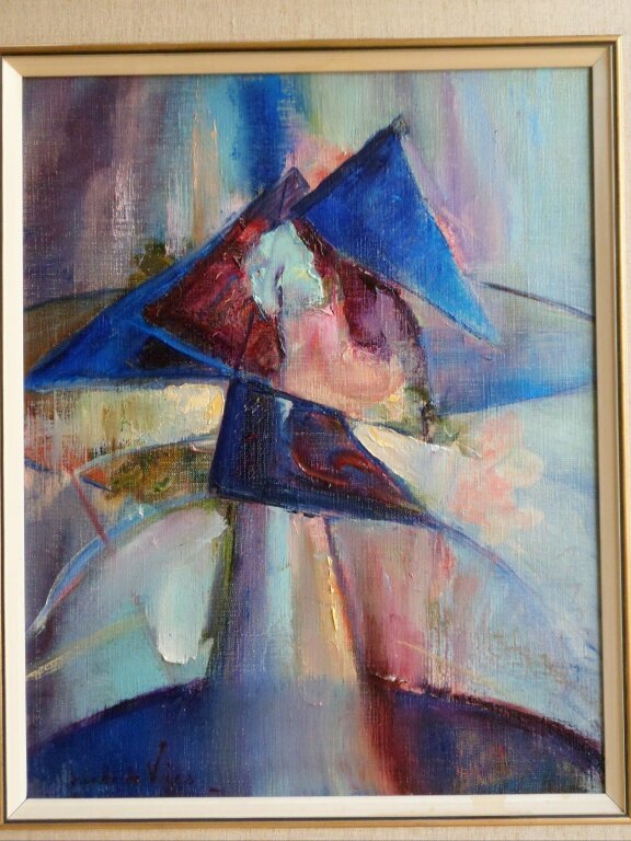 Dienke de Vries-Rohde, verf op doek, 'Lichtbreking' kopen? Bied vanaf 50!