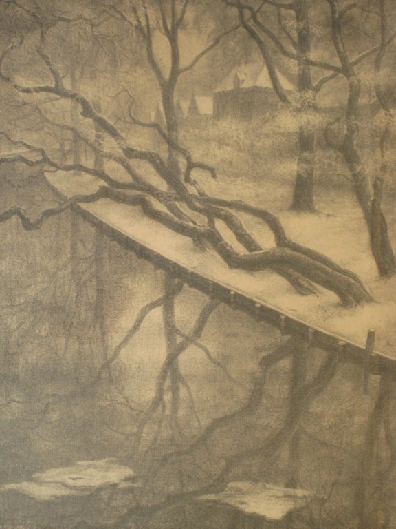 Originele Jan Visser 1920 Ets "Winter aan het Singel te Haarlem" gesigneerd  kopen? Bied vanaf 1!