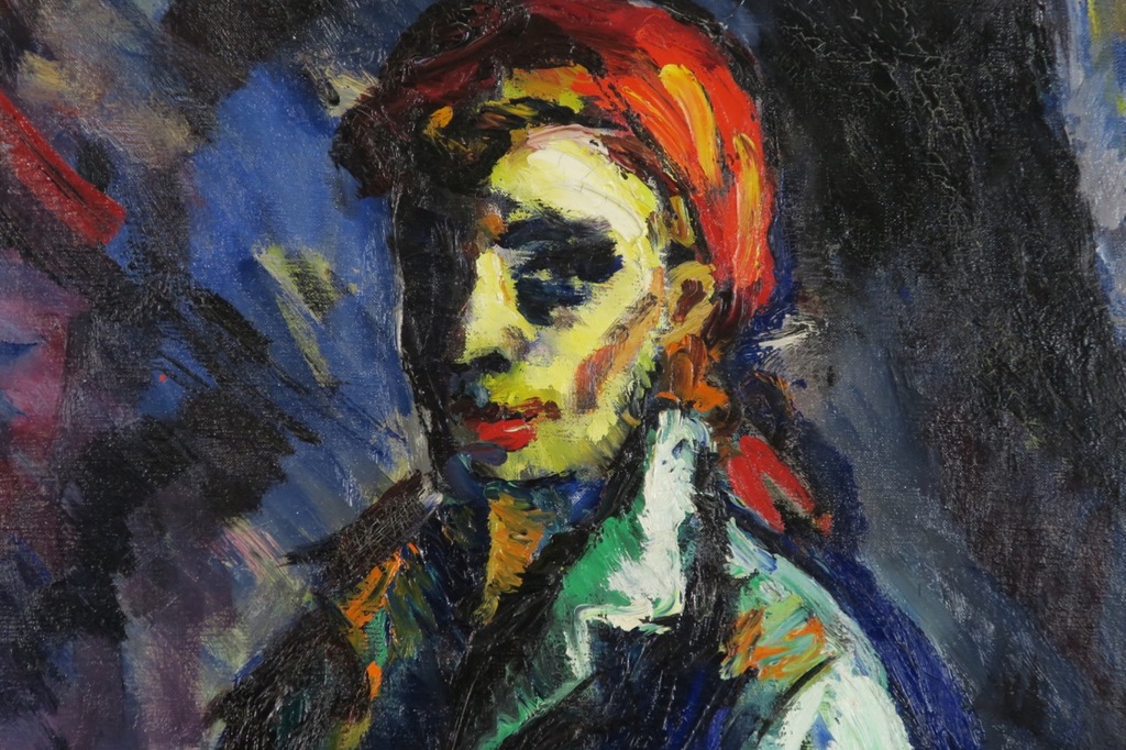 Jan van Holthe: Olieverf op doek, Portrait de Marja - Ingelijst (Zeer groot) kopen? Bied vanaf 175!