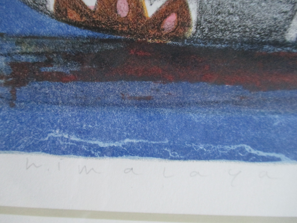 Lon Buttstedt, ingelijste litho 'Himalaya blues V', Barth lijst kopen? Bied vanaf 50!